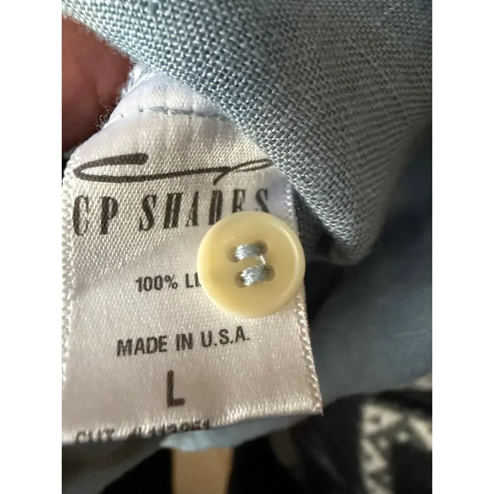 NWOT Free People x CP Shades Mixed Plaid Linen Double Cloth Top L $250 - Picture 7 of 12